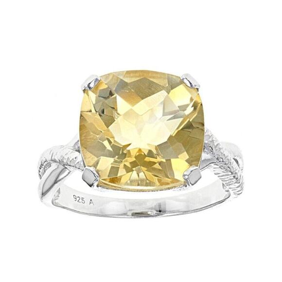 Citrine Solitaire Ring 6.50 CT Statement Size 7 NEW - Picture 6 of 8